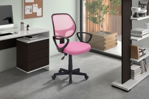 Chaise de bureau 'Hippa' Mesh Rose
