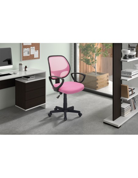 Chaise de bureau 'Hippa' Mesh Rose