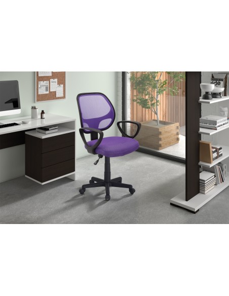 Chaise de bureau 'Hippa' Mesh Mauve