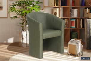 Fauteuil vintage vert – Design rétro et confort chez Homelands Nancy