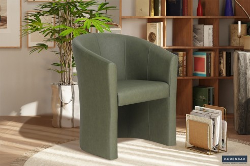 Fauteuil vintage vert – Design rétro et confort chez Homelands Nancy