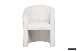 Fauteuil scandinave bouclé sable Charlie | Magasin de meubles Nancy