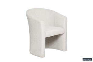 Fauteuil scandinave bouclé sable Charlie | Magasin de meubles Nancy