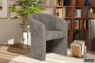 Fauteuil scandinave bouclé brun – Confort et style nordique à Nancy