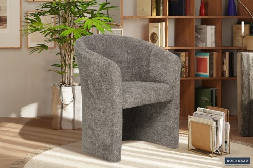 Fauteuil scandinave bouclé brun – Confort et style nordique à Nancy
