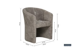 Fauteuil scandinave bouclé brun – Confort et style nordique à Nancy
