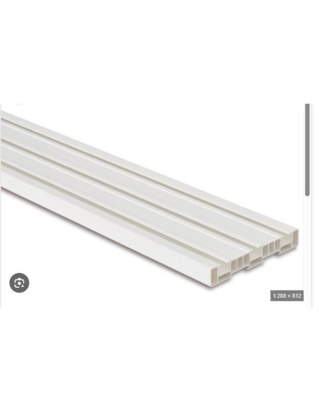 Acheter rail de rideau double voie PVC blanc - Livraison rapide