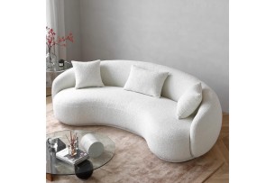 Basel Sofa Set – Canapé courbe bouclé design organique | Homelands
