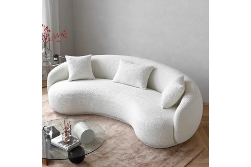 Basel Sofa Set – Canapé courbe bouclé design organique | Homelands