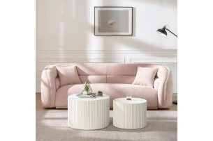 Prag Sofa Set – Canapé moderne arrondi en tissu texturé | Homelands