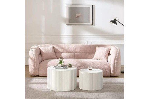 Prag Sofa Set – Canapé moderne arrondi en tissu texturé | Homelands