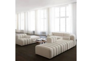 Rose Corner Sofa – Canapé d’angle bouclé design sculptural | Homelands