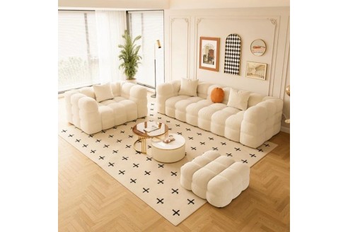 Lina Sofa Set – Canapé cubique texturé moderne | Homelands