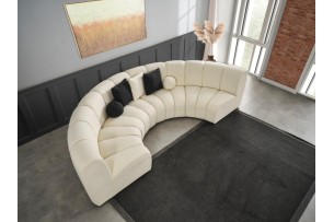 Lugo Corner Set – Canapé semi-circulaire bouclé sculptural | Homelands
