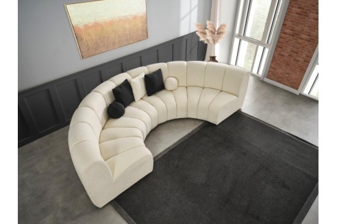Lugo Corner Set – Canapé semi-circulaire bouclé sculptural | Homelands