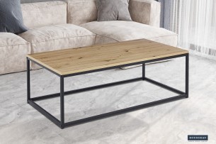 Table basse 'Dallas' Décor Chêne vieilli