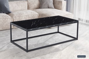 Table basse 'Dallas' Décor Marbre Noir