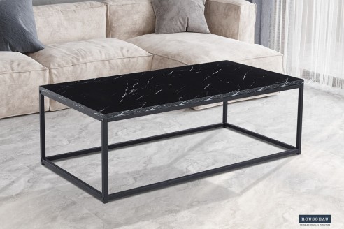 Table basse 'Dallas' Décor Marbre Noir