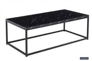 Table basse 'Dallas' Décor Marbre Noir