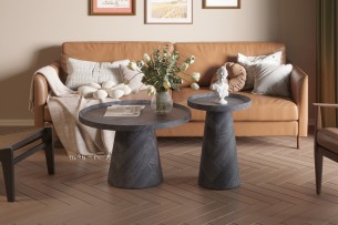 Table basse 'Manus' 45 cm Décor Gris foncé