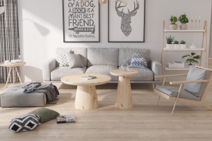 Table basse 'Lukas' 45 cm Décor Chêne vieilli