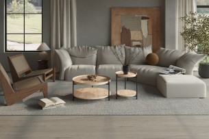 Table basse 'Dalina' 80 cm Décor Chêne vieilli