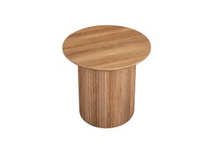 SALE - Table basse 'Lagos' 50 cm Ronde Décor Chêne Vieilli
