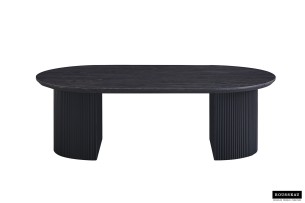 Table basse 'Lagos' 120 cm Ovale Décor Brun foncé