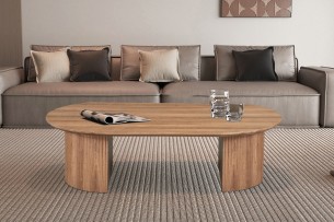 Table basse 'Lagos' 120 cm Décor Chêne Vieilli