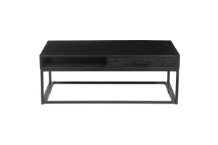 Table basse 'Madeira' avec tiroir Bois de Manguier noir