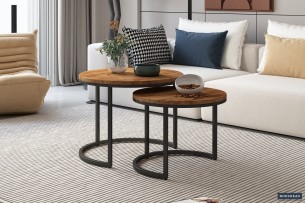 Table basse 'Goja' set de 2 Bois de Manguier