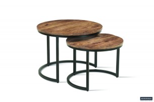 Table basse 'Goja' set de 2 Bois de Manguier