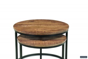 Table basse 'Goja' set de 2 Bois de Manguier