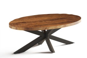 Table basse 'Madeira' Ovale Bois de Manguier