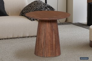 Table basse 'Miguel' 50 cm Bois de manguier Ronde Brun clair