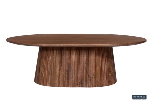 Table basse 'Miguel' 120 cm Ovale Bois de manguier Brun clair