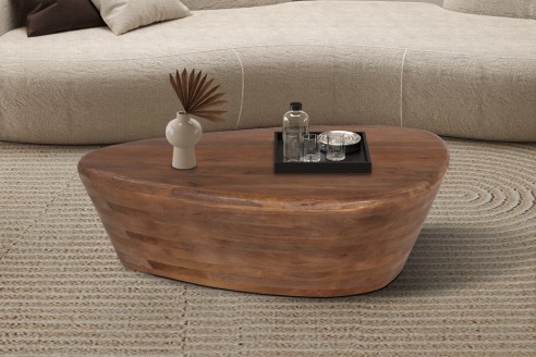 Table basse 'Evan' Bois de manguier Brun clair