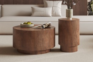 Table basse 'Victor' Bois de manguier Brun clair