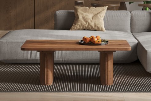 Table basse 'Jean' Bois de manguier Brun clair