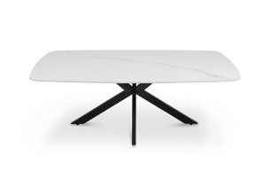 Table basse 'Apollo' 130 cm Ovale Danoise Pierre Blanc