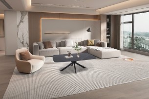 Table basse 'Apollo' 130 cm Ovale Danoise Pierre Noir