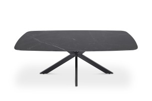 Table basse 'Apollo' 130 cm Ovale Danoise Pierre Noir