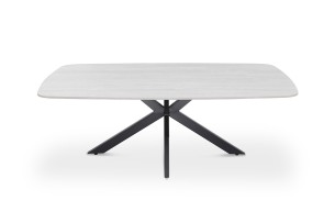 Table basse 'Apollo' 130 cm Ovale Danoise Pierre Baroque Gris