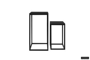 Table d'appoint 'Madeira' set de 2 Bois de Manguier noir