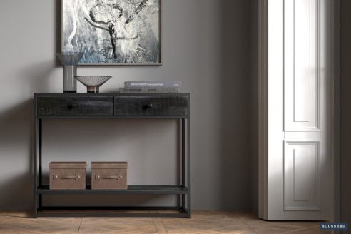 Console 'Ace' Bois de Manguier Noir