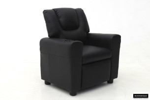 Mini-Fauteuil relax 'Renée' relevable manuellement PU Noir