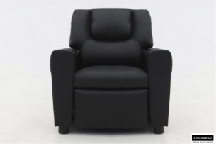 Mini-Fauteuil relax 'Renée' relevable manuellement PU Noir
