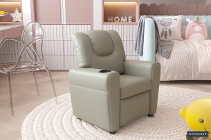 Mini-Fauteuil relax 'Renée' relevable manuellement PU Gris