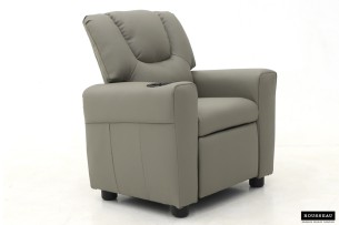 Mini-Fauteuil relax 'Renée' relevable manuellement PU Gris