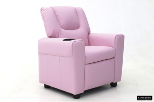 Mini-Fauteuil relax 'Renée' relevable manuellement PU Rose